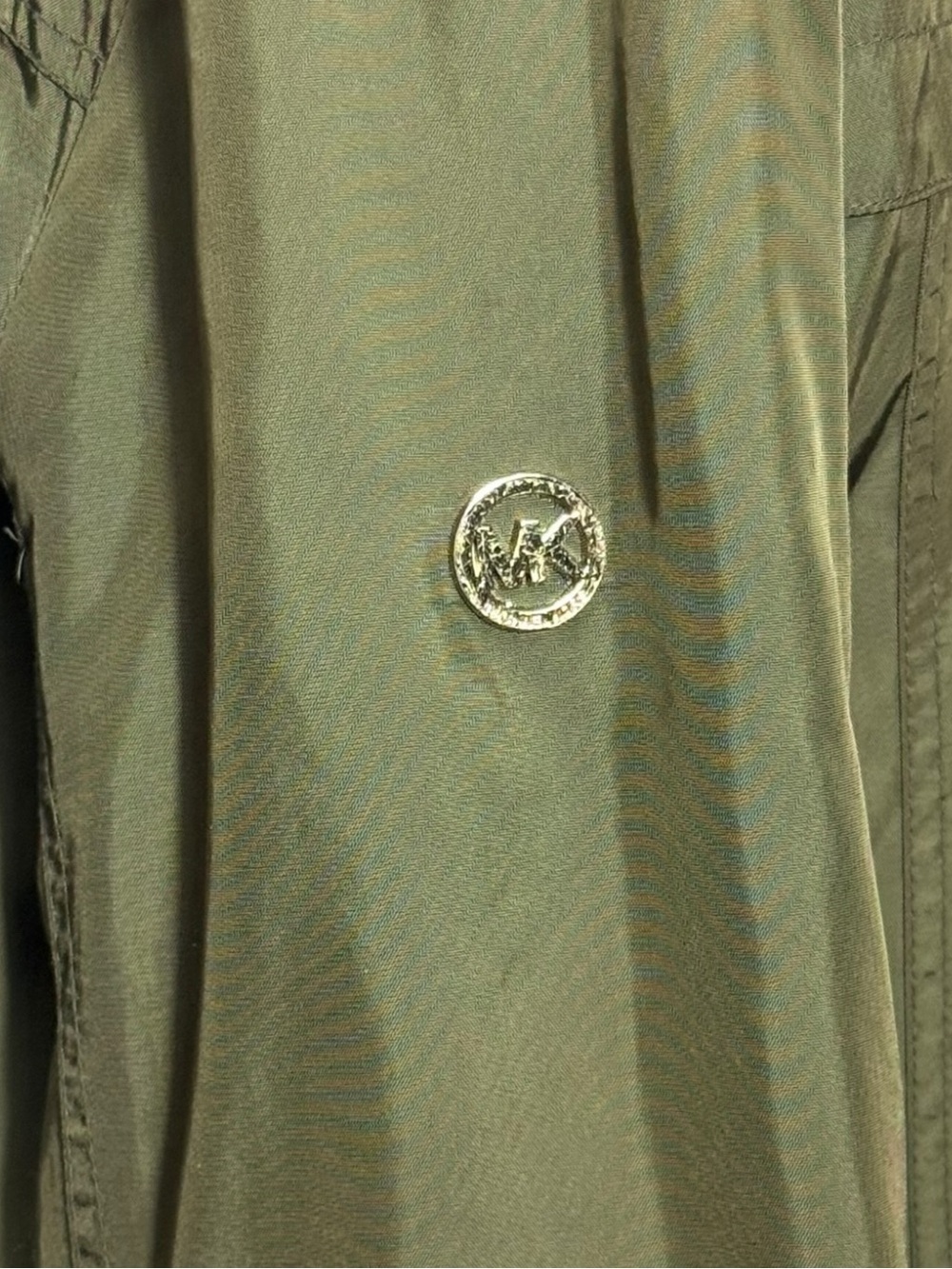 Michael Kors Hooded Utility Jacket Olive Green Anorak Coat Size S - Picture 15 of 16